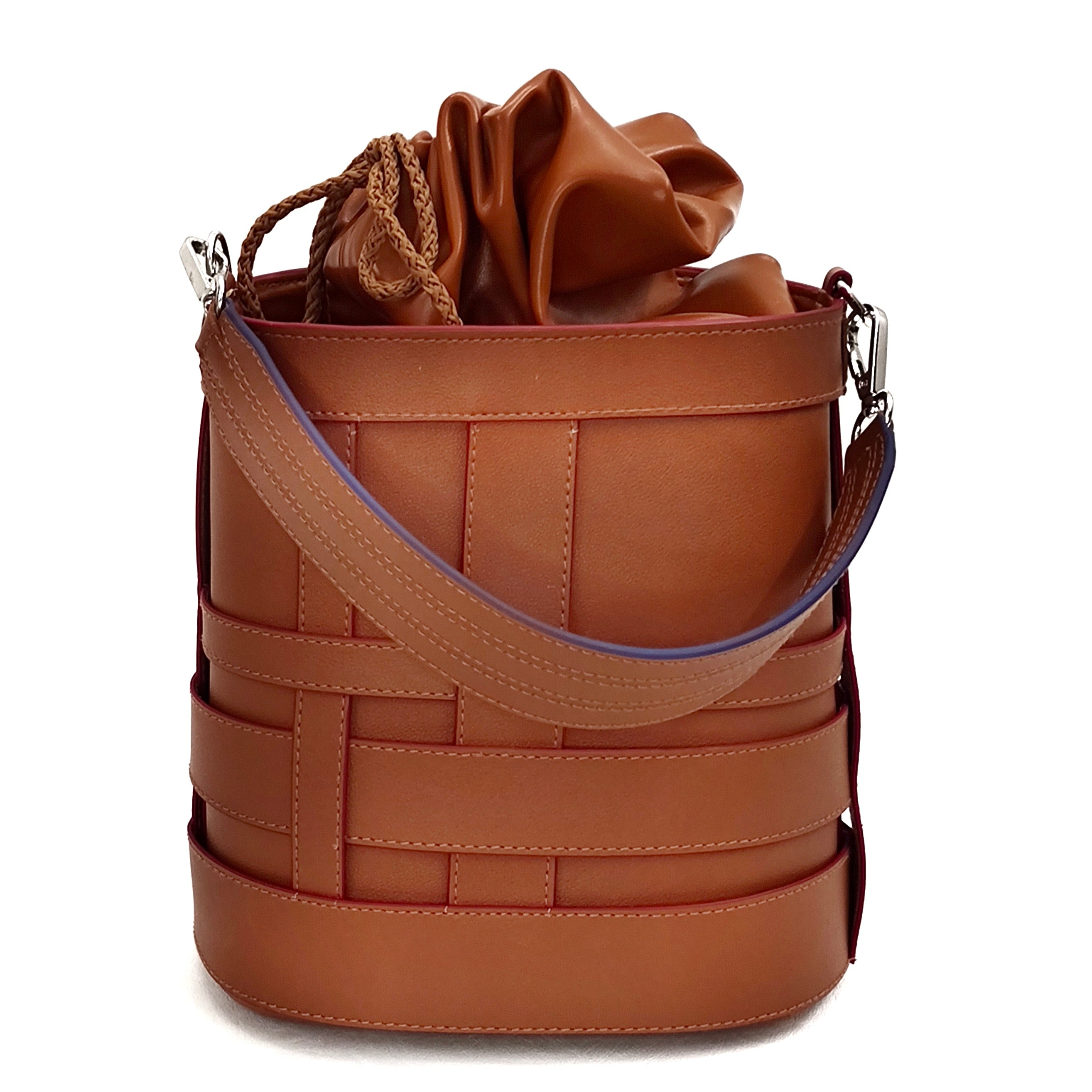 Scramble Tan Bucket Bag With Pouch